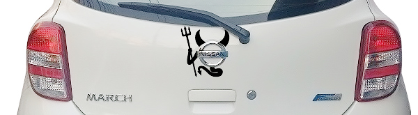 ตัวอย่างสติ๊กเอร์แต่งโลโก้ Nissan